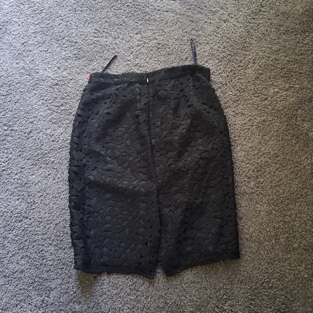 J. Crew Black Lace Pencil Skirt